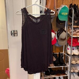 Elegant Black Lace Women's Top